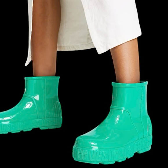 UGG rain boots EMERALD GREEN DRUZLITA BOOTIES - Picture 3 of 5